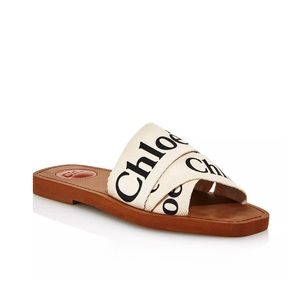 Chloe Woody Sandal in White Size 39